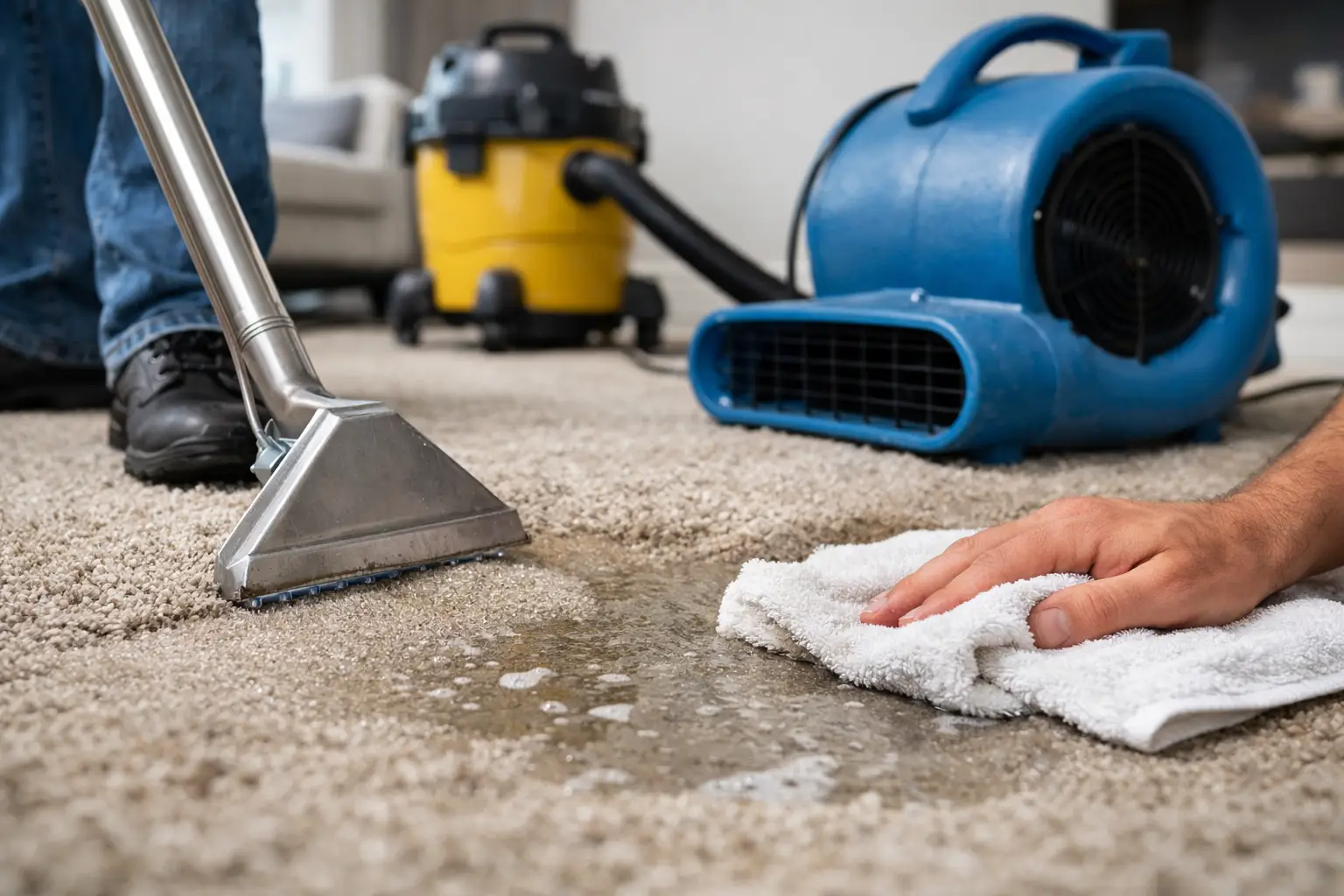 How to Dry Wet Carpet Before Mold Starts
