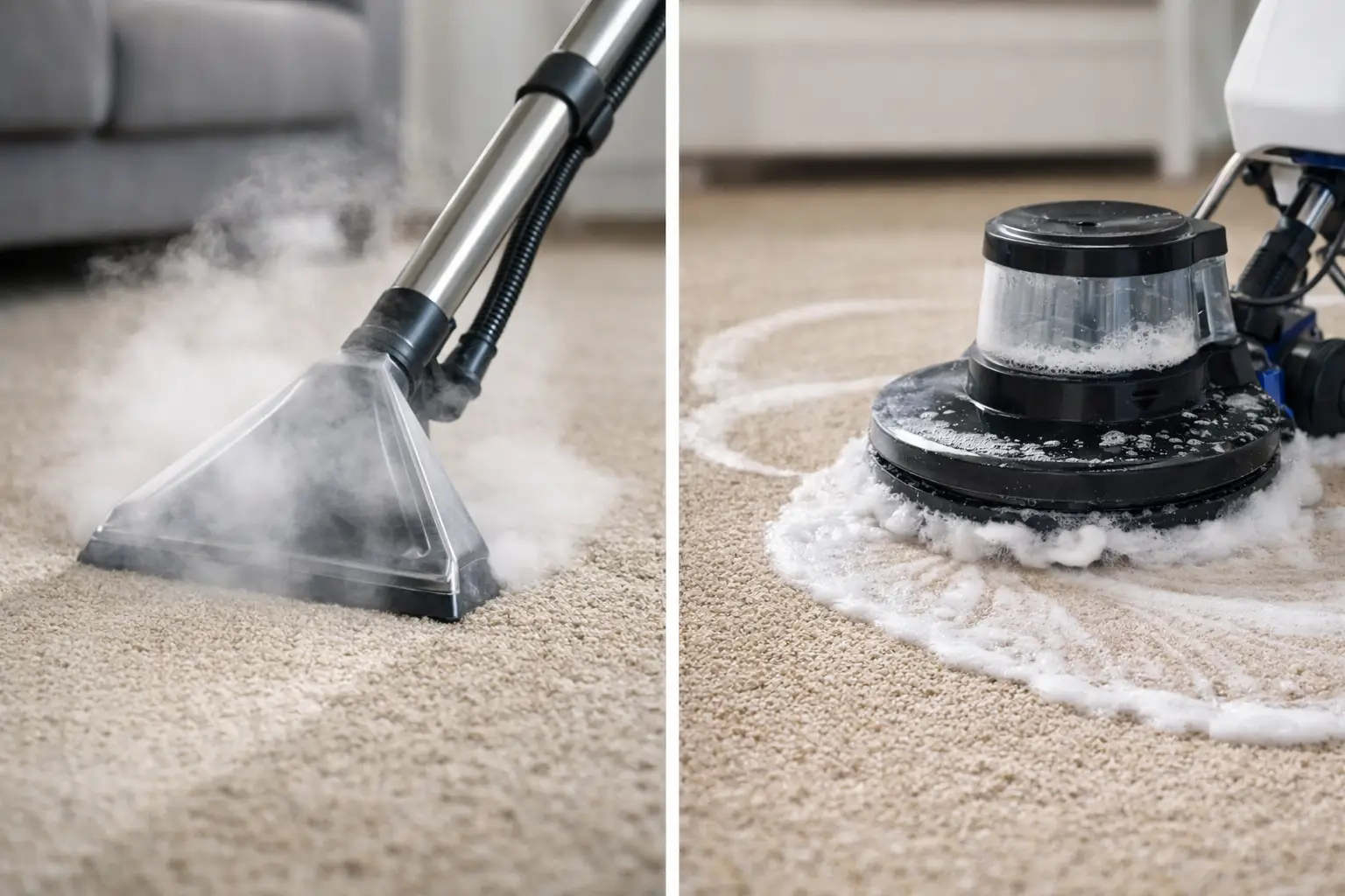 Steam Cleaning vs Shampooing Carpets